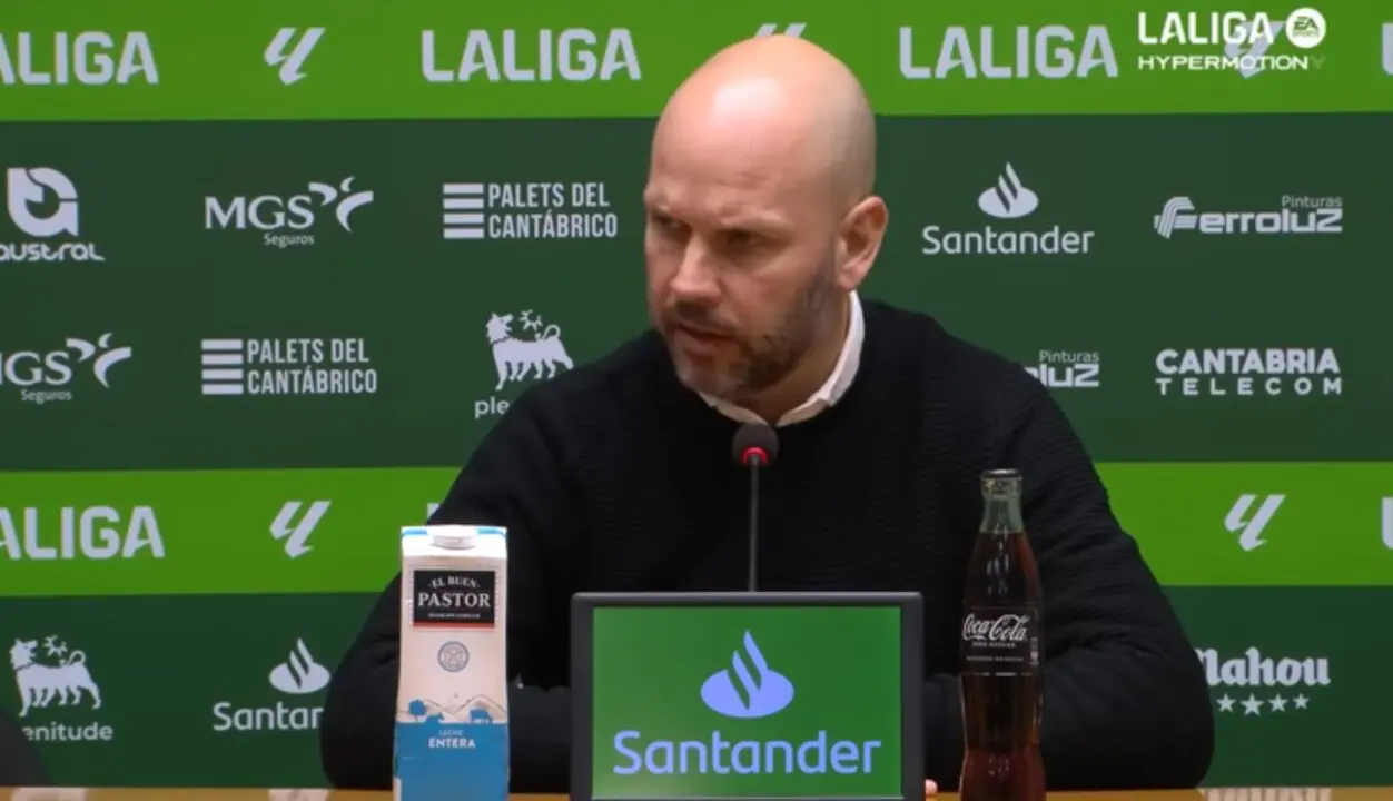 Jos&eacute; Alberto, en rueda de prensa tras la victoria del Racing ante el C&oacute;rdoba en El Sardinero.