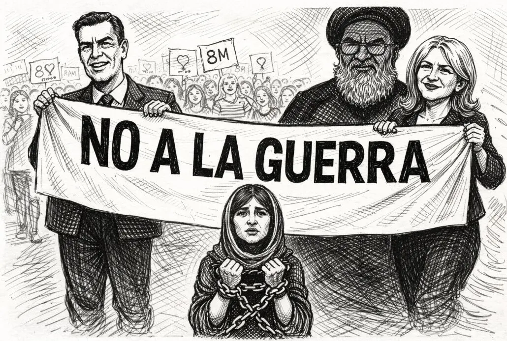 Mientras Occidente grita &ldquo;No a la guerra&rdquo;, las mujeres iran&iacute;es siguen esperando que alguien grite tambi&eacute;n por su libertad.