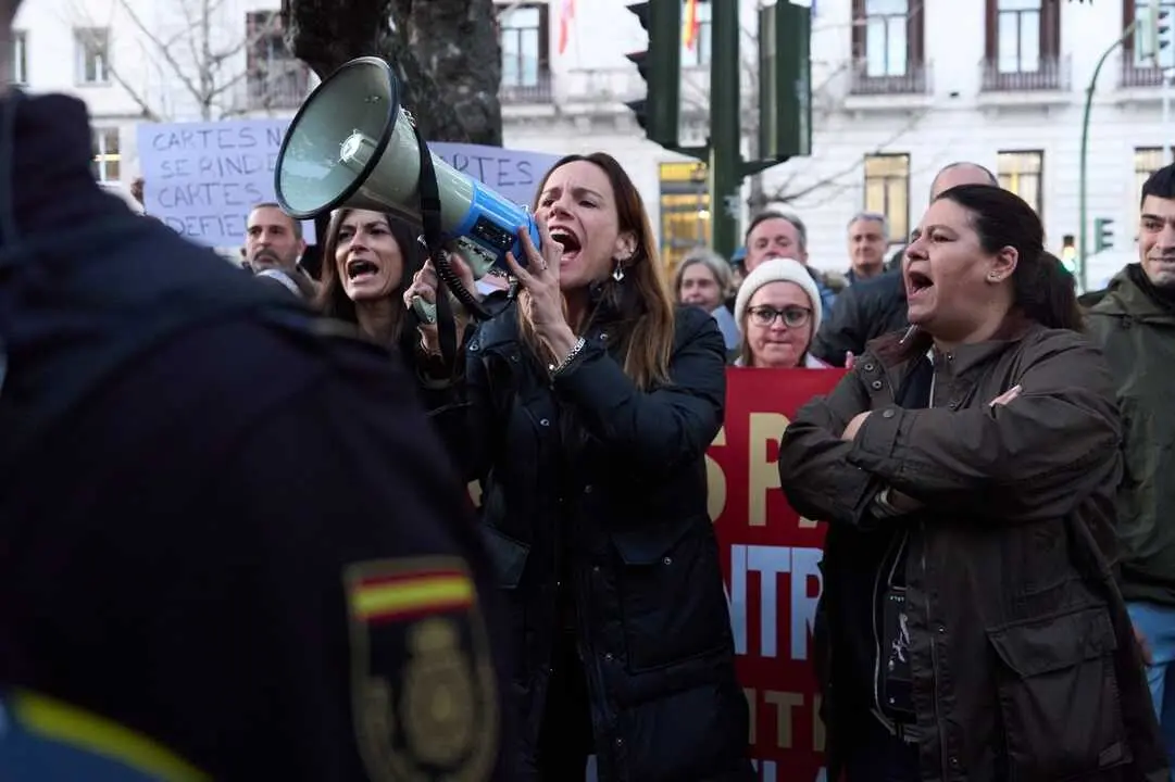 La portavoz nacional de Agenda Espa&ntilde;a de Vox, Isabel P&eacute;rez Mo&ntilde;ino, ayer en Santander. / JUANMA SERRANO ARCE - EP