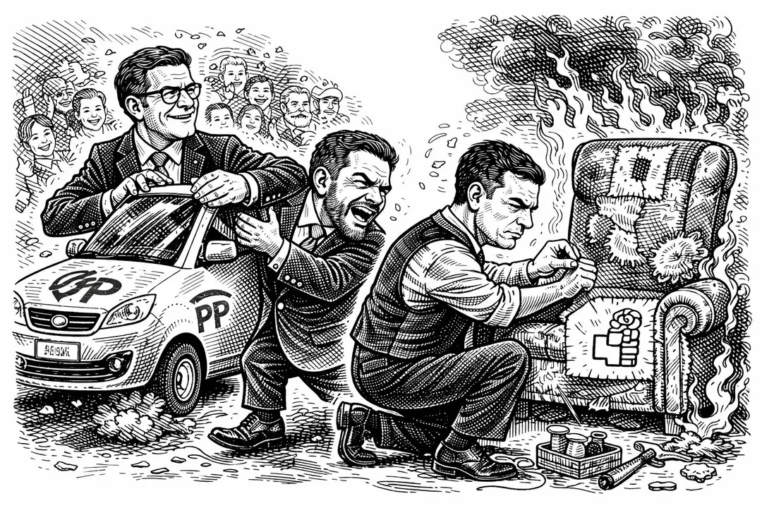 El sanchismo cosiendo las costuras.