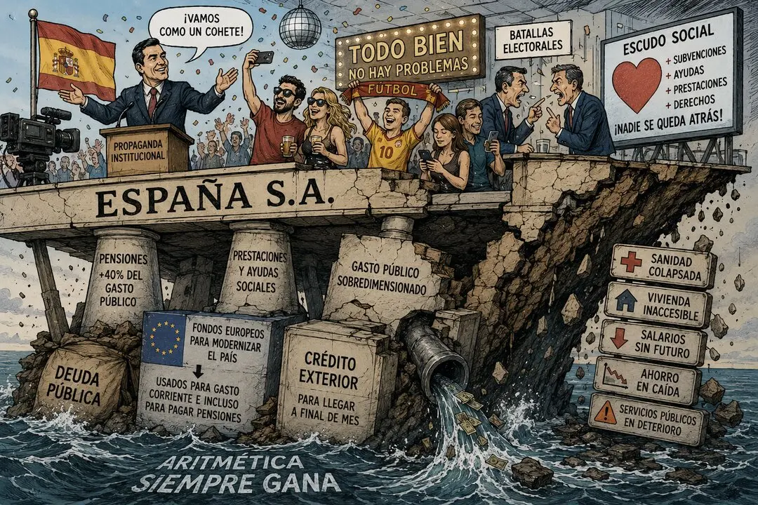 La fiesta contin&uacute;a&hellip; aunque el suelo ya est&eacute; cediendo.