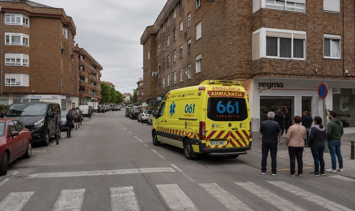Una ambulancia del 061 Cantabria interviene en pleno centro de Santa Cruz de Bezana tras dos asistencias sanitarias consecutivas que generaron preocupaci&oacute;n y expectaci&oacute;n entre los vecinos.