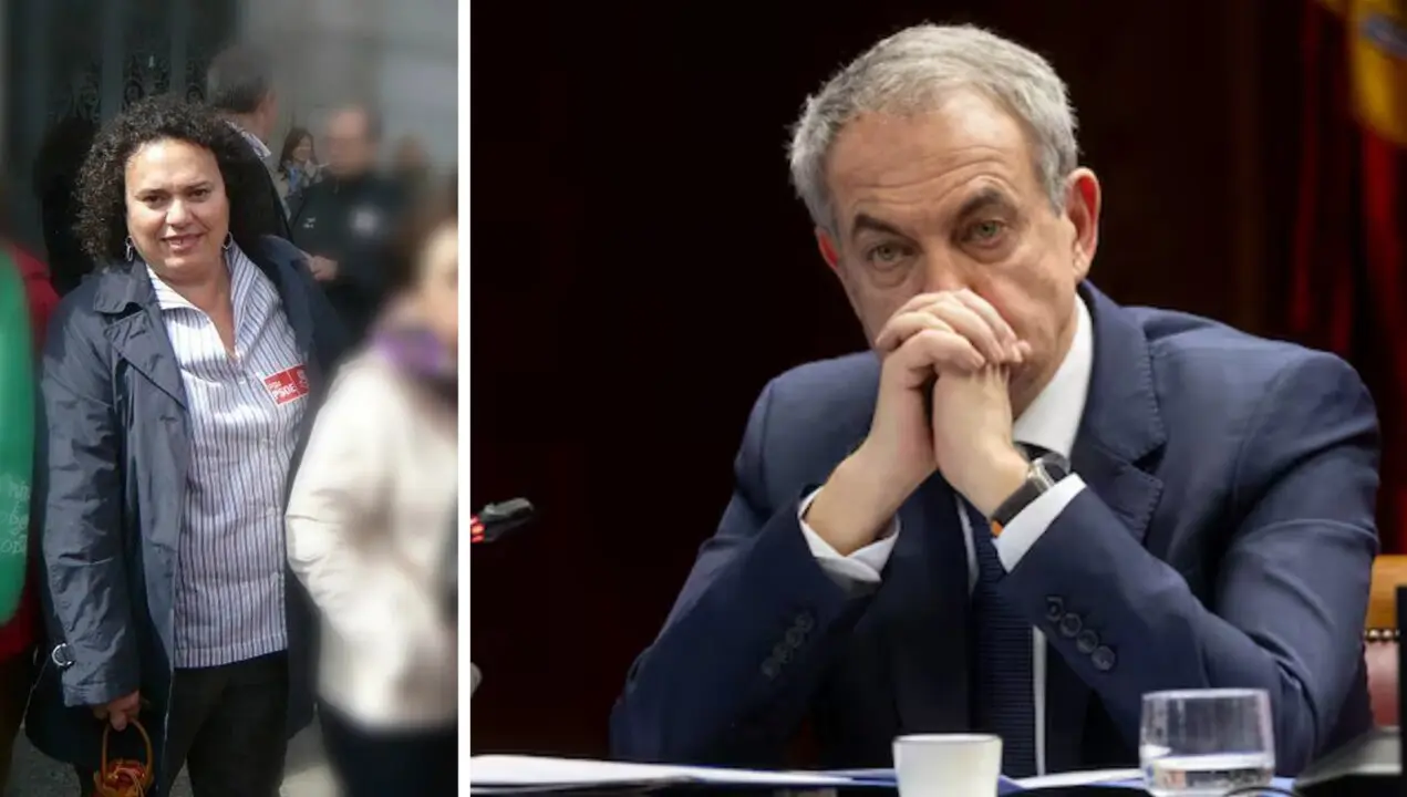 Gertrudis Alc&aacute;zar, la secretaria de Zapatero y Jos&eacute; luis Rodr&iacute;guez.
