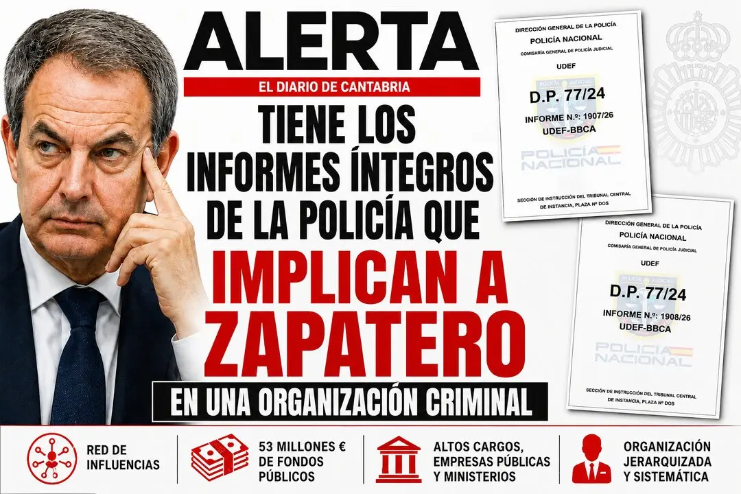 Los informes 1907/26 y 1908/26 de la UDEF sit&uacute;an a Jos&eacute; Luis Rodr&iacute;guez Zapatero en el centro de una presunta red de influencias vinculada al rescate de Plus Ultra. ALERTA publica en exclusiva los documentos &iacute;ntegros de la investigaci&oacute;n policial.