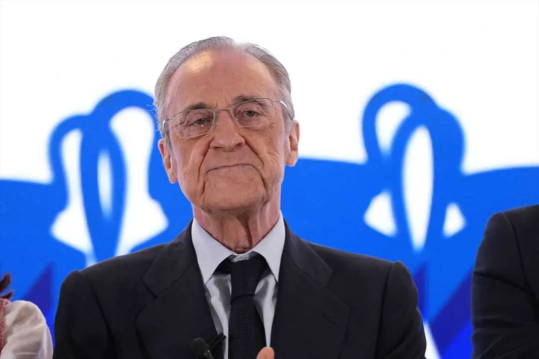 Florentino P&eacute;rez atiende a los medios de comunicaci&oacute;n tras ganar las elecciones presidenciales del Real Madrid en el Hotel Eurobuilding el 8 de junio de 2026 en Madrid, Espa&ntilde;a.
Fecha: 08/06/2026.

Firma: AFP7 / Europa Press - Solo para uso en Espa&ntilde;a