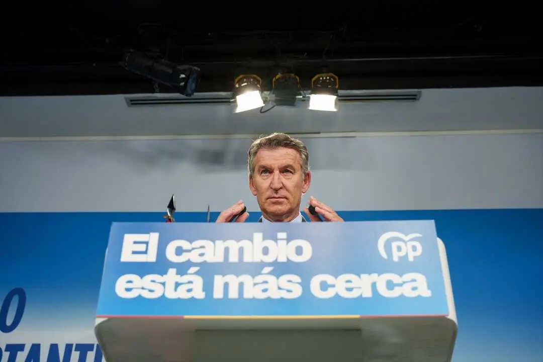 El presidente del Partido Popular, Alberto N&uacute;&ntilde;ez Feij&oacute;o, durante una rueda de prensa, en la sede del PP, a 22 de junio de 2026, en Madrid (Espa&ntilde;a).  Matias Chiofalo / Europa Press