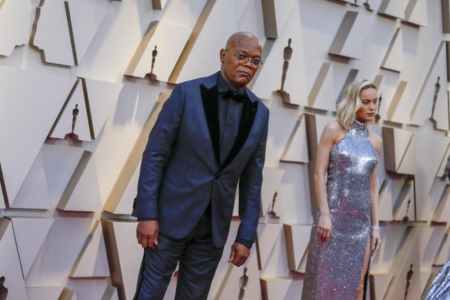 Archivo - HOLLYWOOD,  CA – February 24, 2019 Samuel L. Jackson and Brie Larson during the arrivals at the 91st Academy Awards on Sunday, February 24, 2019 at the Dolby Theatre at Hollywood & Highland Center in Hollywood, CA. (Jay L. Clendenin / Los Angele