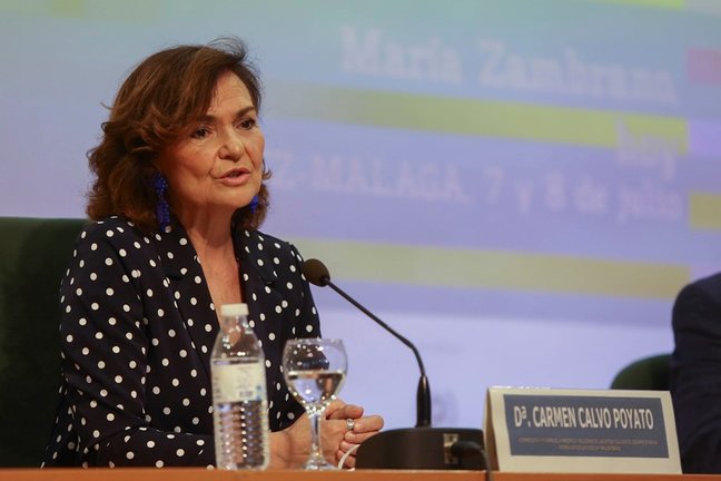Carmen Calvo, vicepresidenta primera del Gobierno en el curso de verano de la UMA