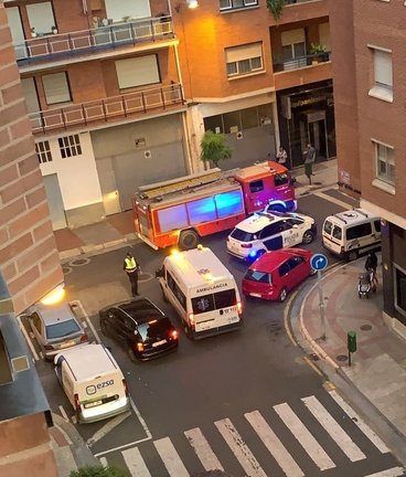 Intervención en la calle Lardero de Logroño