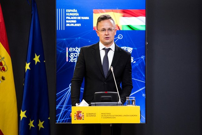 Archivo - El ministro de Asuntos Exteriores de Hungría, Péter Szijjártó.