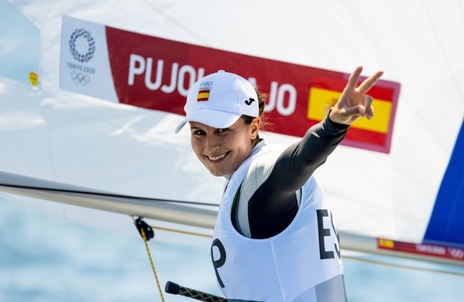 La regatista española Cristina Pujol gana la regata inaugural de la clase Laser Radial de los Juegos Olímpicos de Tokio