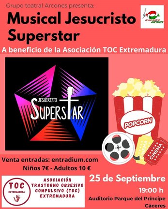El musical Jesucristo Superestar llega a Cáceres en septiembre en beneficio de la Asociación TOC Extremadura