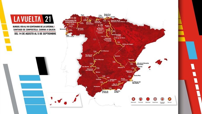 Archivo - Recorrido de La Vuelta 2021