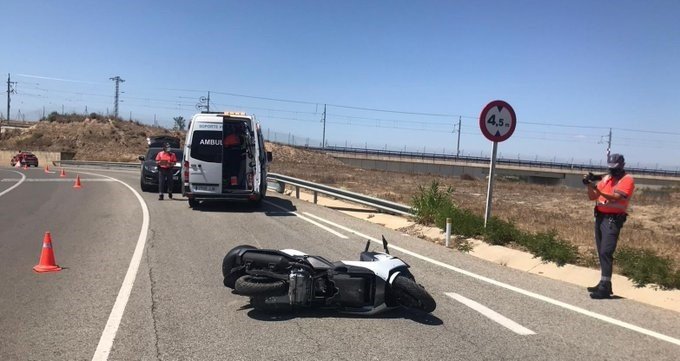 Archivo - Accidente de motorista en Corella (Navarra)