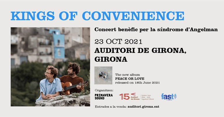 Kings of Convenience recaudará fondos para el síndrome de Angelman en un concierto en Girona