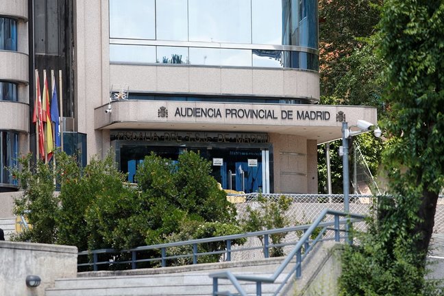 Archivo - Fachada de la Audiencia Provincial de Madrid.
