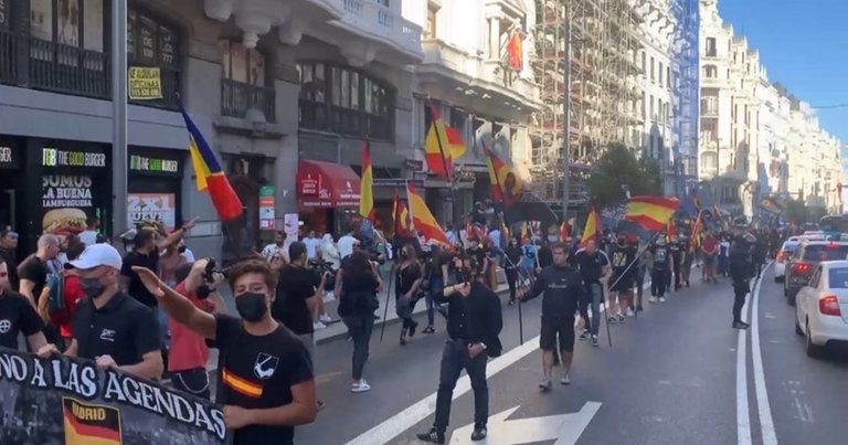 Manifestación de neonazis en Chueca