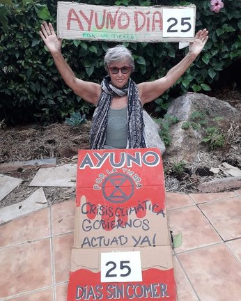 Activistas de Extinction Rebellion en huelga de hambre