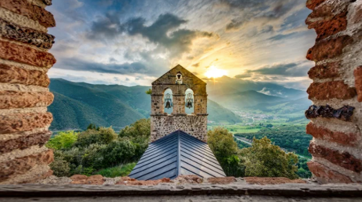 San Miguel Hermitage near Potes, Cantabria, Spain