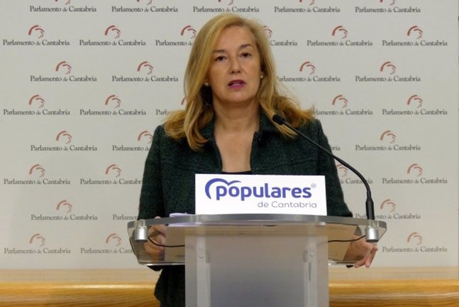 La diputada del PP, María José González Revuelta, en el Parlamento. / ALERTA