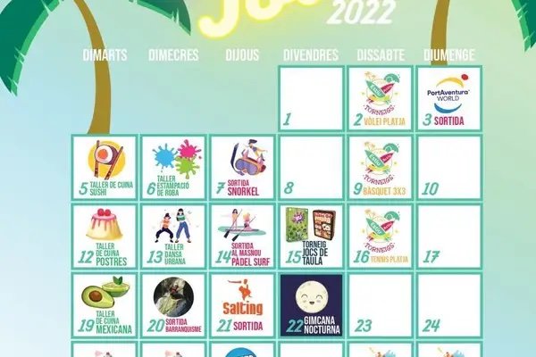 Calendario de Juliol Jove de Vilassar de Mar AYUNTAMIENTO DE VILASSAR DE MAR 05/08/2022 FOTO: AYUNTAMIENTO DE VILASSAR