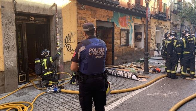 Explosión de una vivienda en el barrio de Malasaña en el centro de Madrid