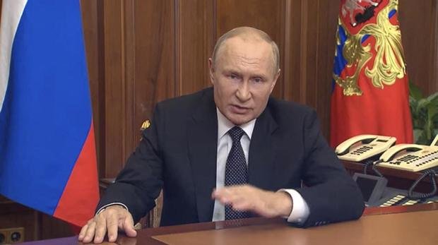 El líder ruso, en un momento de su discurso. AFP