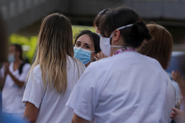 Personal sanitario del Hospital Clínico San Carlos de la Comunidad de Madrid. Ricardo Rubio / Europa Press