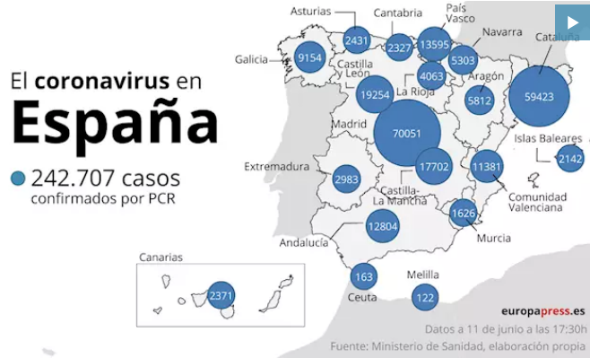 El coronavirus en España a 11 de junio - EUROPA PRESS