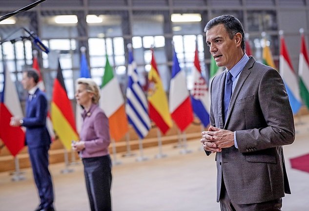 El presidente del Gobierno, Pedro Sánchez en la cumbre de Bruselas. / efe