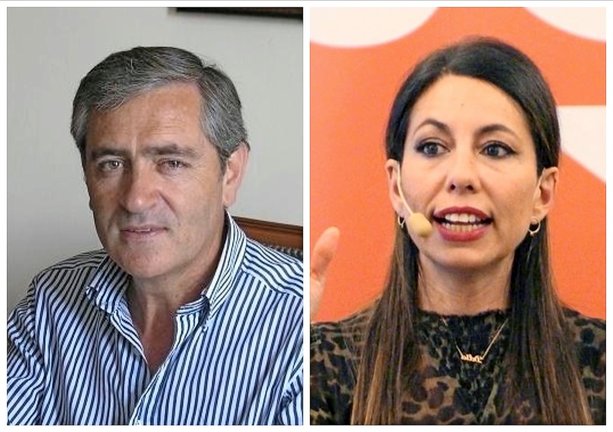 El alcalde de Suances Andrés Ruiz Moya y la portavoz de Cs, Ruth Pérez. / alerta