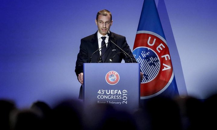 El presidente de la UEFA, Aleksander Ceferin. / EFE