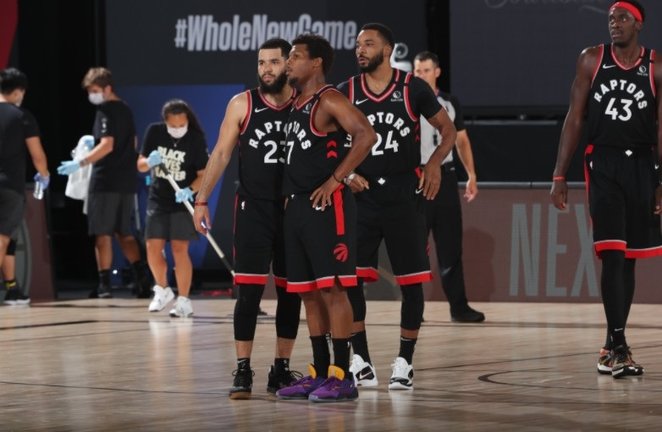Toronto Raptors en la burbuja NBA de Disney. / E. PRESS