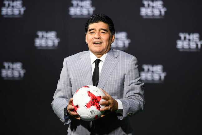 Fotografía de archivo de 2017 del futbolista Diego Maradona. / EFE