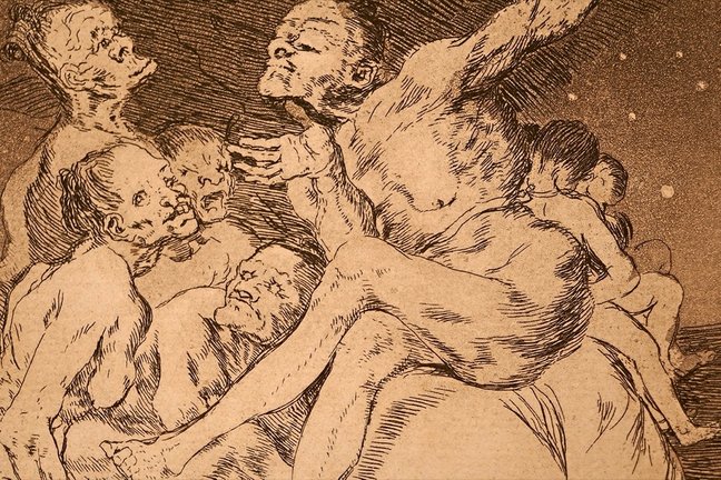 Imagen de una de las 97 piezas de Francisco de Goya que posee el MAS y que han sido restauradas por Ángel Gómez y Giuliano Camilleri. / alerta