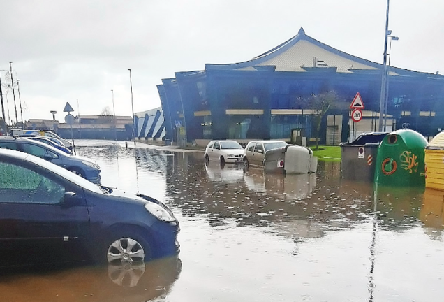 Zona inundada en Camargo. / Bomberos Camargo