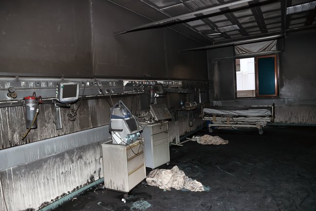 Incendio en una unidad de cuidados intensivos en un hospital de Gaziantep, Turquía. / E. PRESS