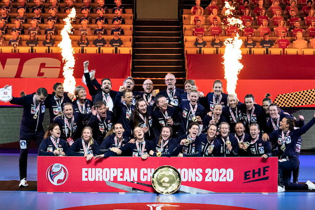 La Selección Noruega celebra el título europeo en Dinamarca. / EFE