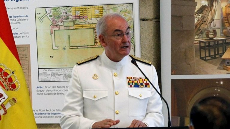Fotografía de archivo, tomada el 27 de julio de 2020 en Ferrol, del almirante Teodoro López Calderón, que ha sido nombrado nuevo jefe del Estado Mayor de la Defensa (JEMAD). EFE/Kiko Delgado