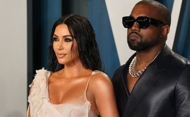 Kim Kardashian y Kanye West / AFP