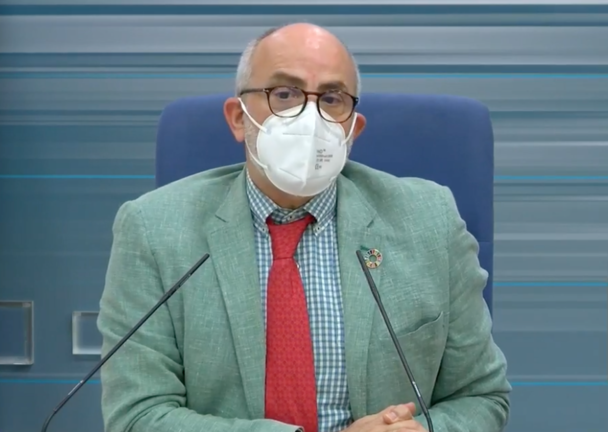El consejero de Sanidad, Miguel Rodríguez durante la rueda de prensa. /  ALERTA