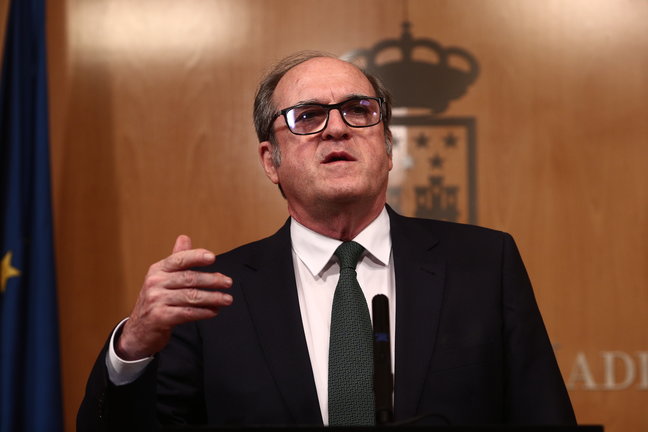 El portavoz del PSOE, Ángel Gabilondo, comparece en rueda de prensa después de una reunión de la Junta de Portavoces de la Asamblea de Madrid tras el anuncio regional de la convocatoria de elecciones, en Madrid (España), a 10 de marzo de 2021.