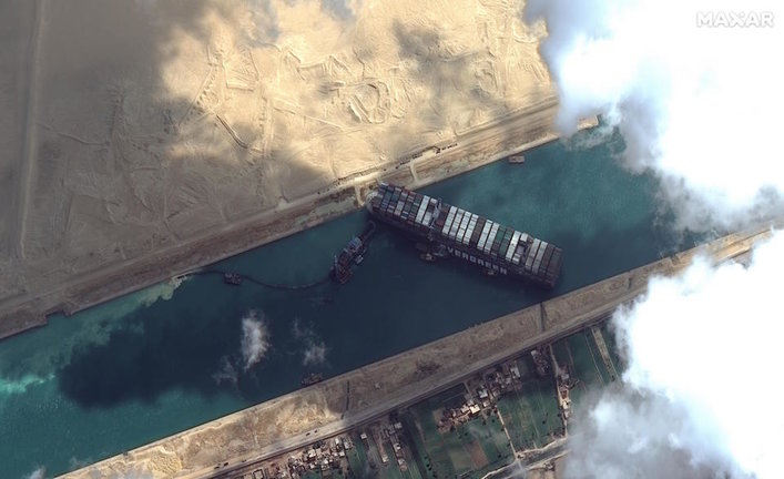 Imagen del canal de Suez. / Efe