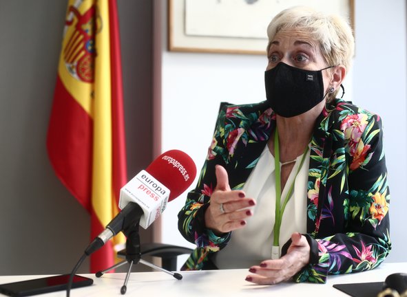 La jueza, María Tardón, durante una entrevista para Europa Press en la Audiencia Nacional, en Madrid (España), a 26 de marzo de 2021. En diciembre de 2020, Tardón, titular del Juzgado Central de Instrucción número 3, fue nombrada  asesora confidencial tit