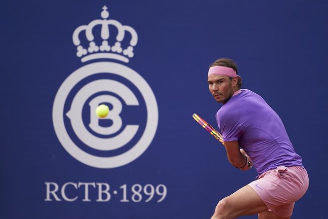 El tenista español Rafa Nadal, en un momento de su partido contra Kei Nishikori en el Barcelona Opena Banc Sabadell 2021
BARCELONA OPENA BANC SABADELL
22/4/2021