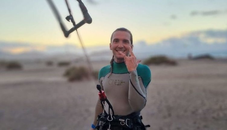 Pablo Durán, el joven cántabro kitesurfista fallecido.