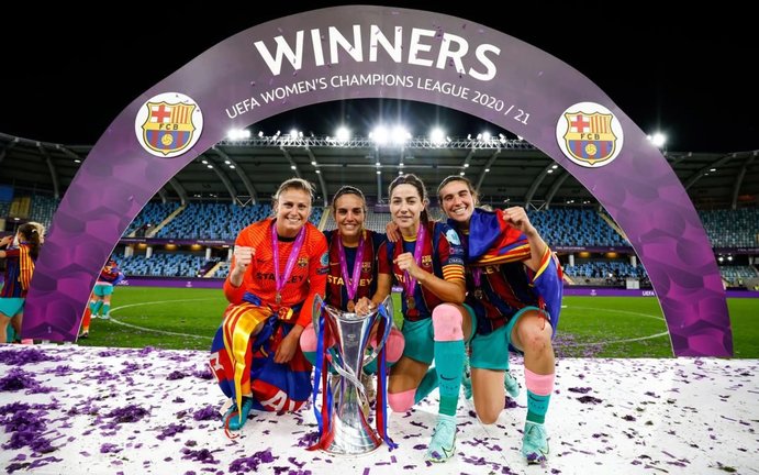 El FC Barcelona femenino ganó la primera Liga de Campeones de su historia.