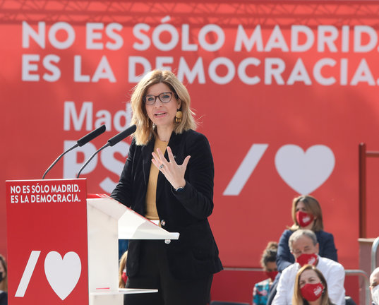 La portavoz del PSOE en la Asamblea de Madrid, Hana Jalloul 
