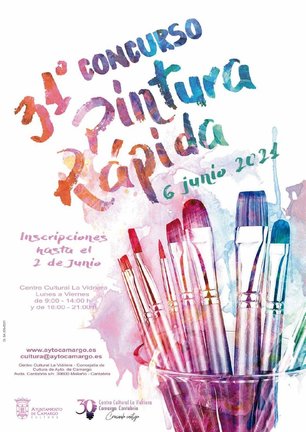 Cartel del XXXI Concurso de Pintura Rápida al aire libre de Camargo.