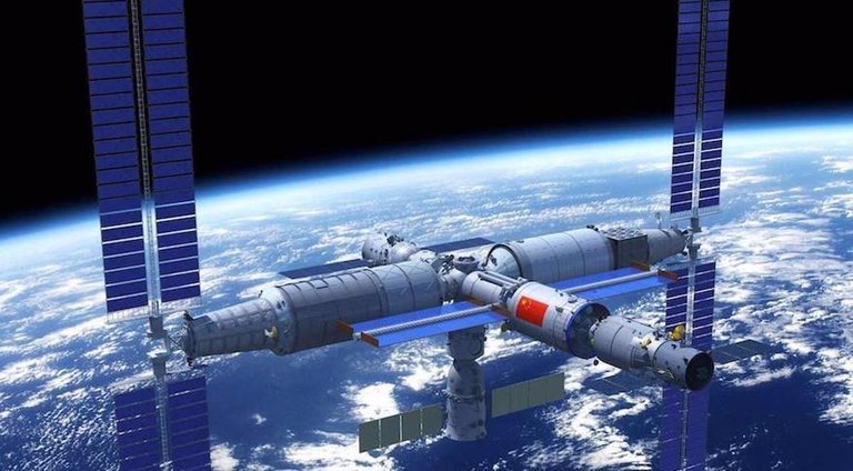 Impresión artística de la estación espacial china - CMSA - Archivo
